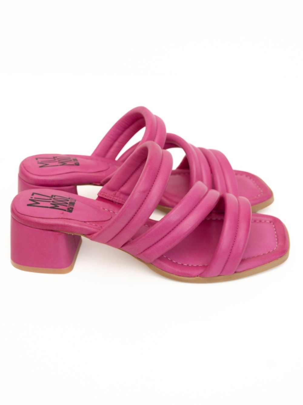 Miz Mooz - Oceana Fuchsia Leather Heeled Sandals